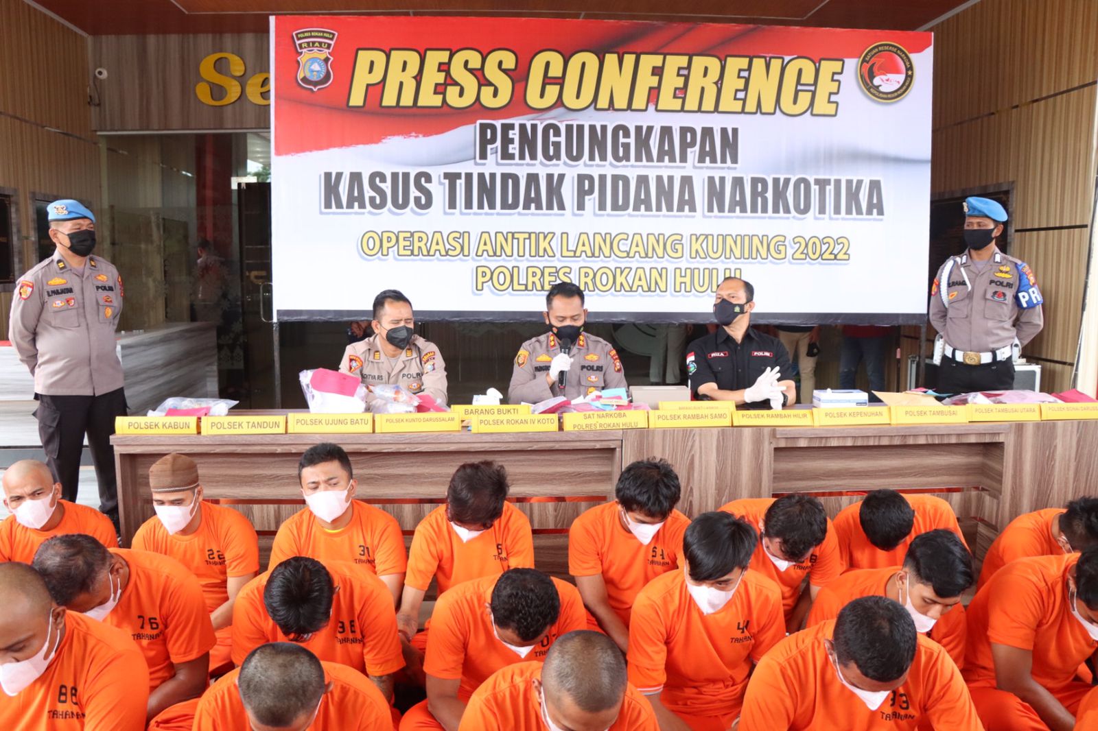Selama 22 hari  Polres Rohul Gulung 34 Tersangka Kasus Narkotika