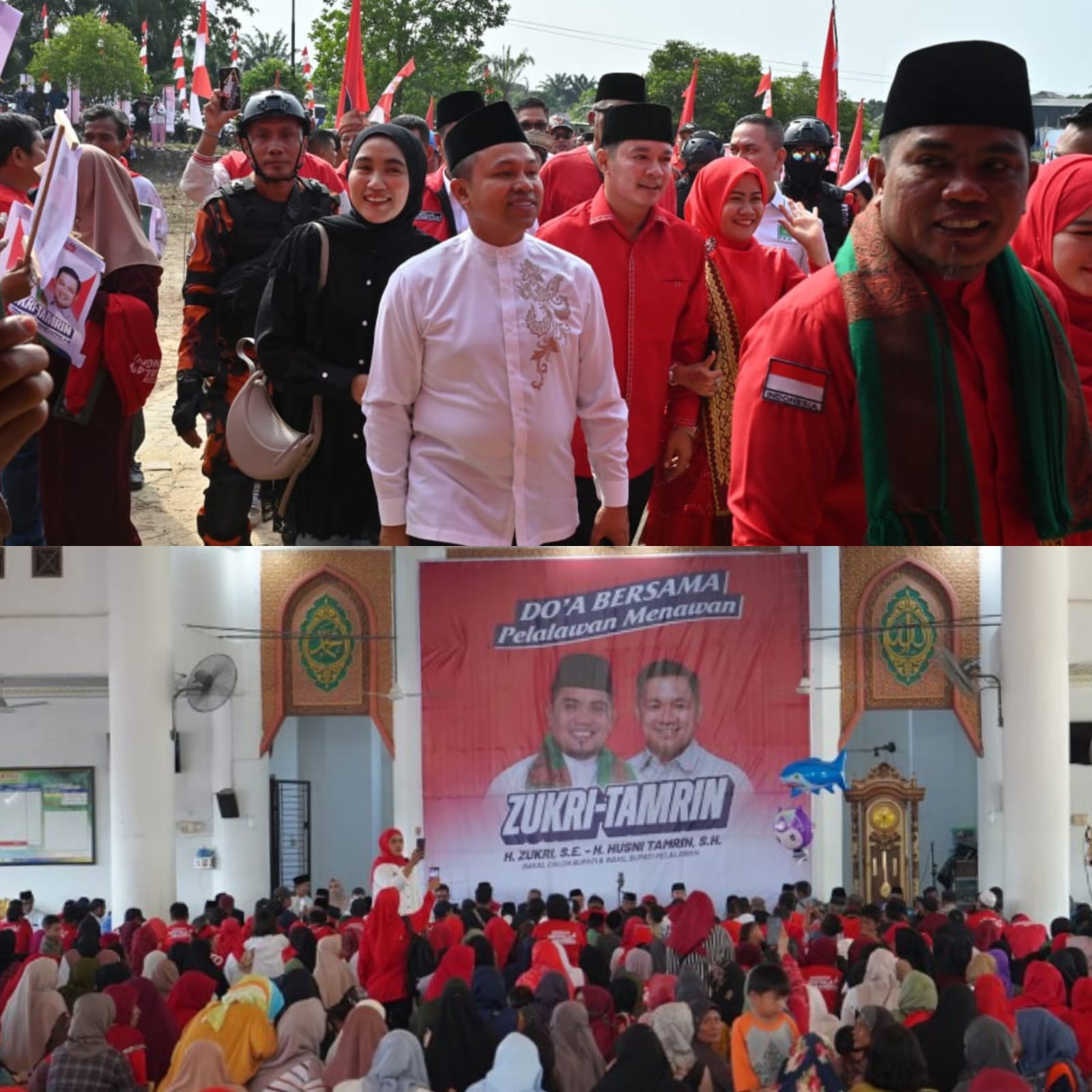 Kehadiran Abdul Wahid di Pangkalan Kerinci: Dukungan Penuh untuk Zukri dan Husni