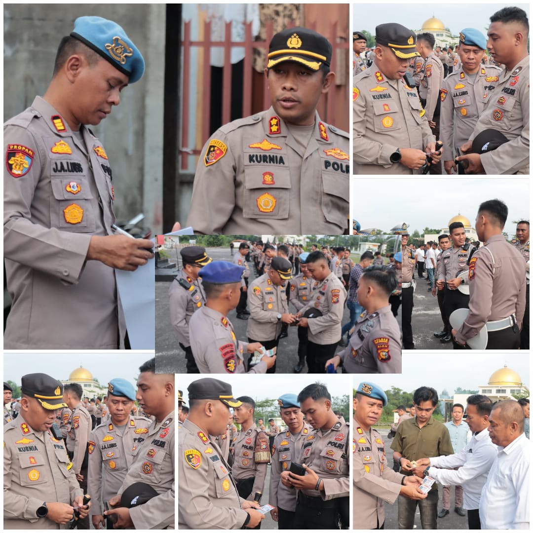 Penegakan Disiplin Personil : Kapolres Meranti AKBP Kurnia Setyawan Memimpin Kegiatan Gaktibplin