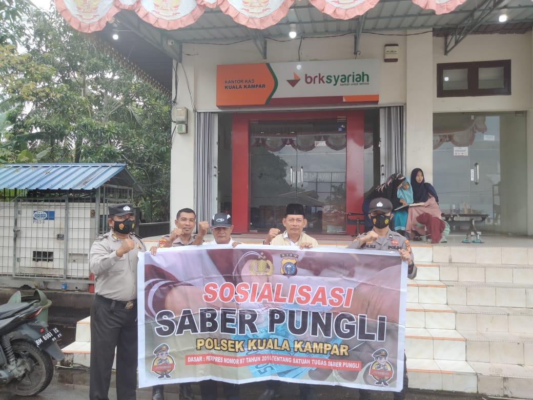 Polsek Kuala Kampar Sosialisasi  Satgas Saber Pungli