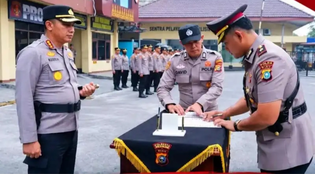 Resmi Jabat Kasat Reskrim Polresta Pekanbaru, Kompol Shilton Tinggalkan Polsek Pangkalan Kerinci