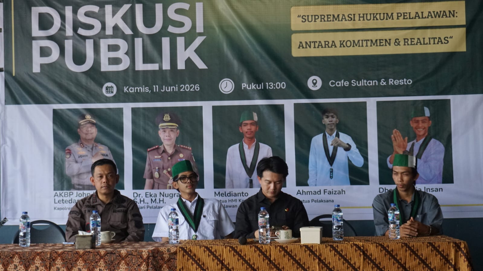 HMI Pelalawan Gelar Diskusi Publik Supremasi Hukum, Mahasiswa Tantang Penegak Hukum Wujudkan Keadilan Nyata