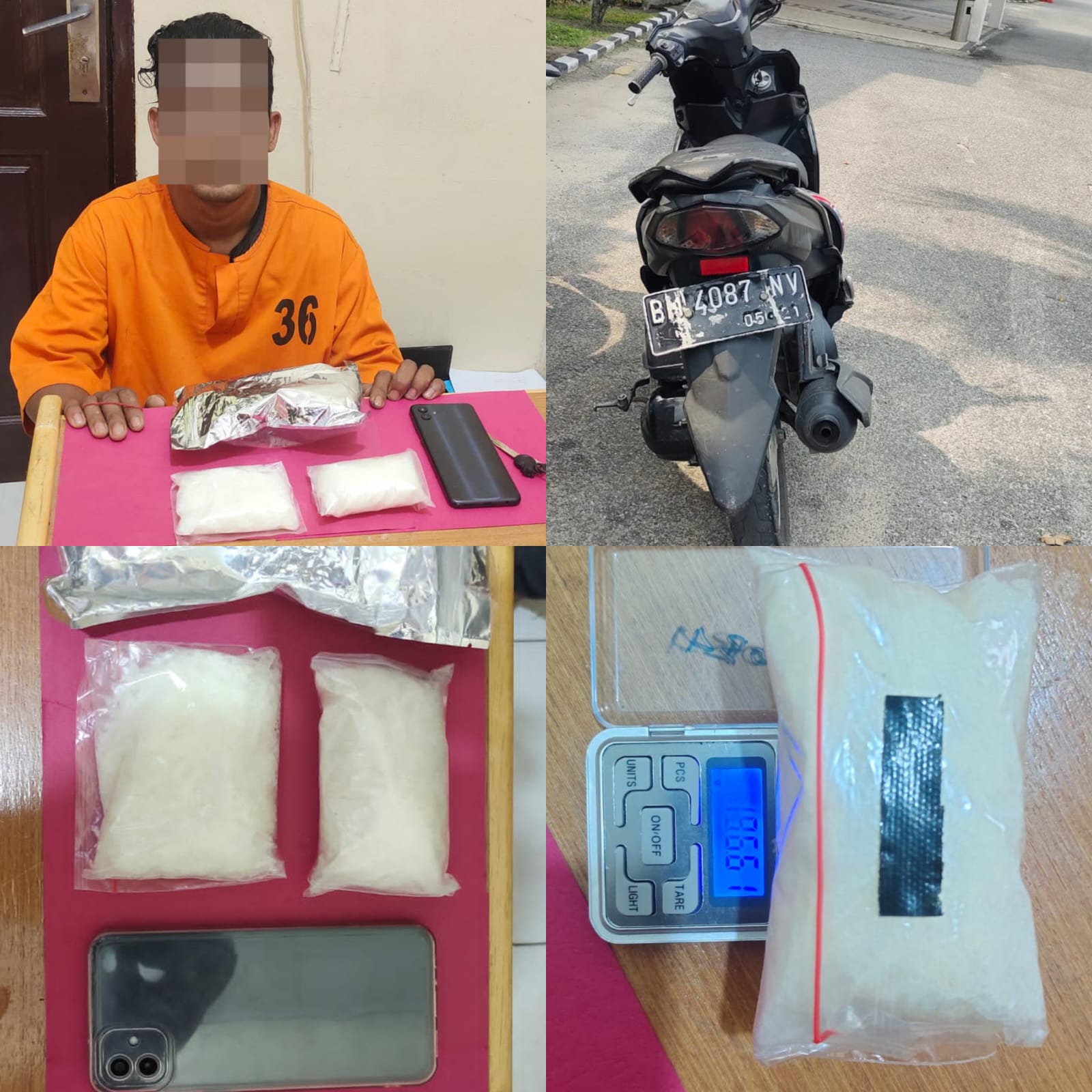 Bandar Sabu Asal Pekanbaru di Amankan Polres Pelalawan