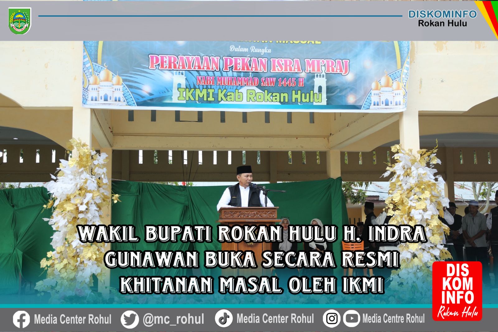 Wabup Indra Gunawan Buka Secara Resmi Khitanan Massal