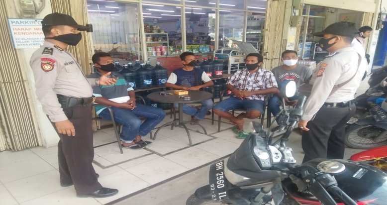 Cegah COVID-19, Polsek Bandar Seikijang Patroli dan Sosialisasi AKB 