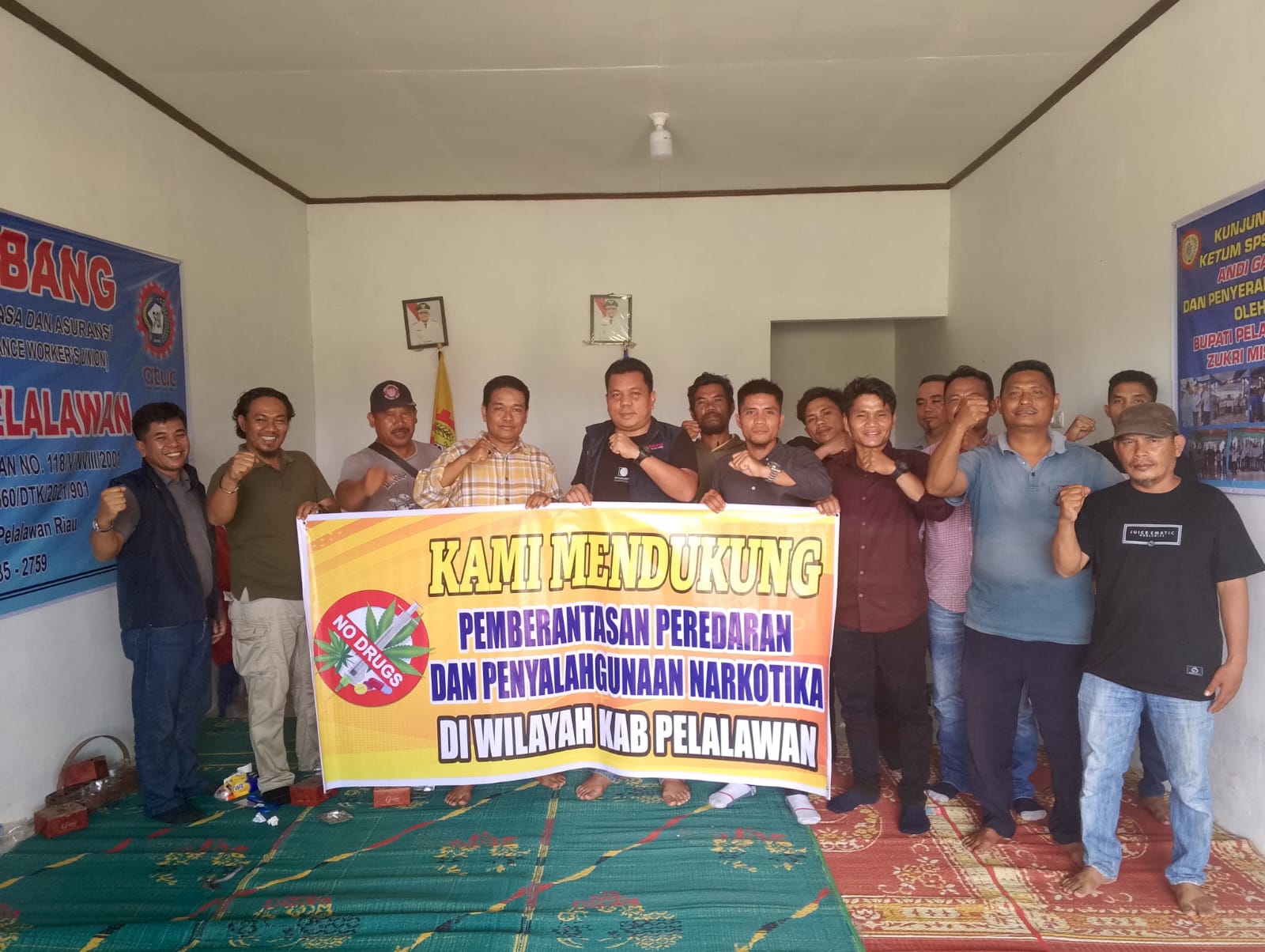 SPSI NIBA AGN Pelalawan Ikuti Sosialisasi Bahaya Narkoba dan Dukungan Pilkada 2024