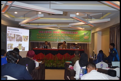 Dinsos Riau Kembali Laksanakan Seleksi dan Orientasi Pilar-Pilar Berprestasi Tahun 2019