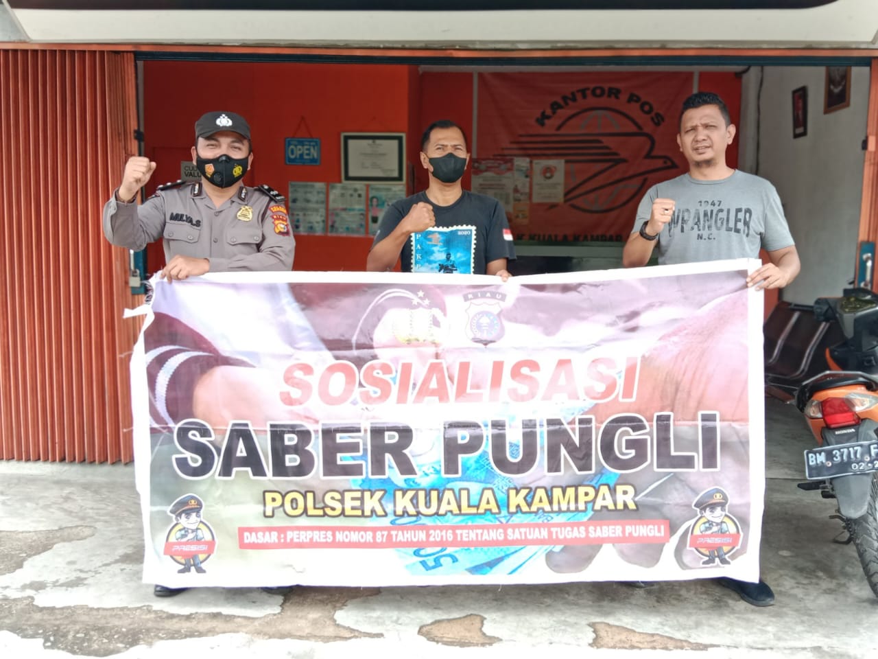 Polsek Kuala Kampar Kembali Sosialisasi  Satgas Saber Pungli di Wilayah Kantor Pos