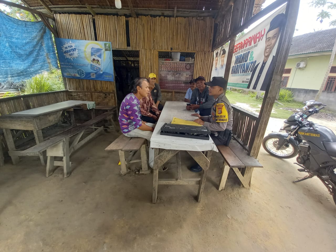 Kanit Intel Berikan Himbauan Kamtibmas di Kelurahan Simpang Kanan