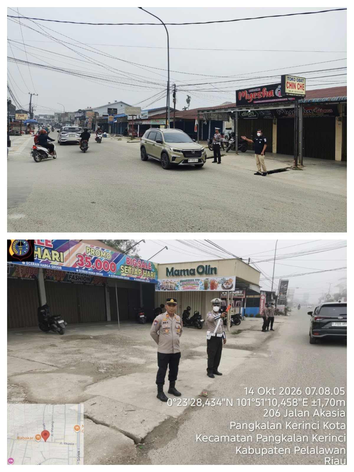 Kapolres Ahmad Nur Ari Turunkan Personel ke Jalan, Strong Point Polres Pelalawan Beri Rasa Aman bagi Warga