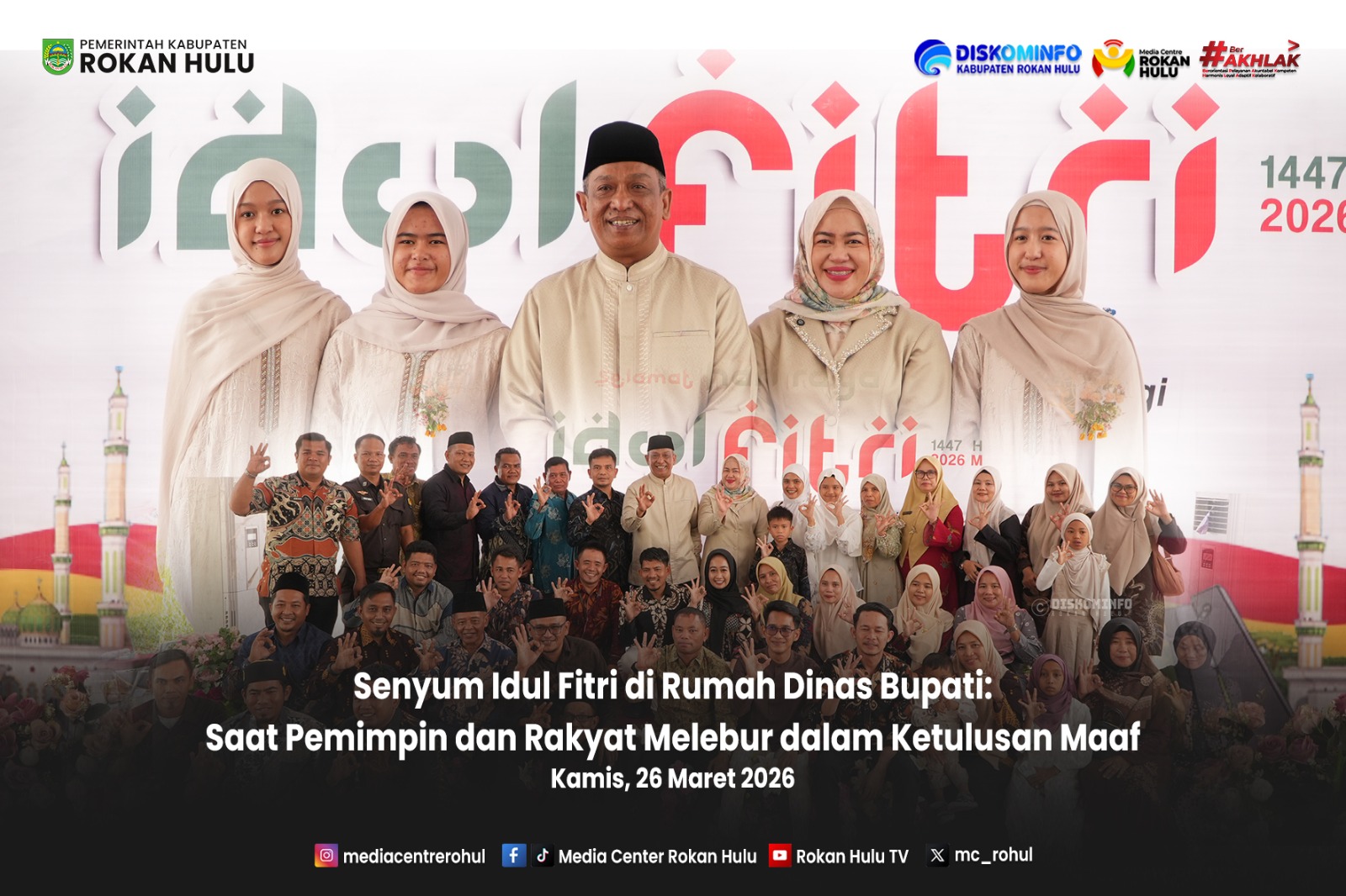 Senyum Idul Fitri di Rumah Dinas Bupati: Saat Pemimpin dan Rakyat Melebur dalam Ketulusan Maaf