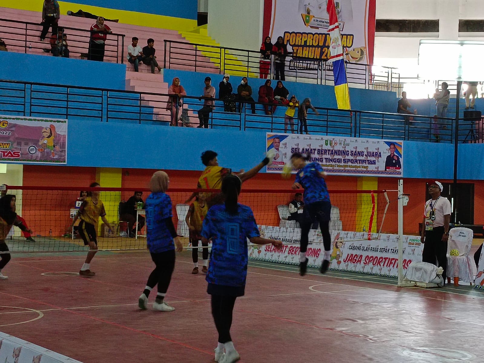 Takraw Putri Bengkalis Kembali Persembahkan Emas dari Nomor Quadran