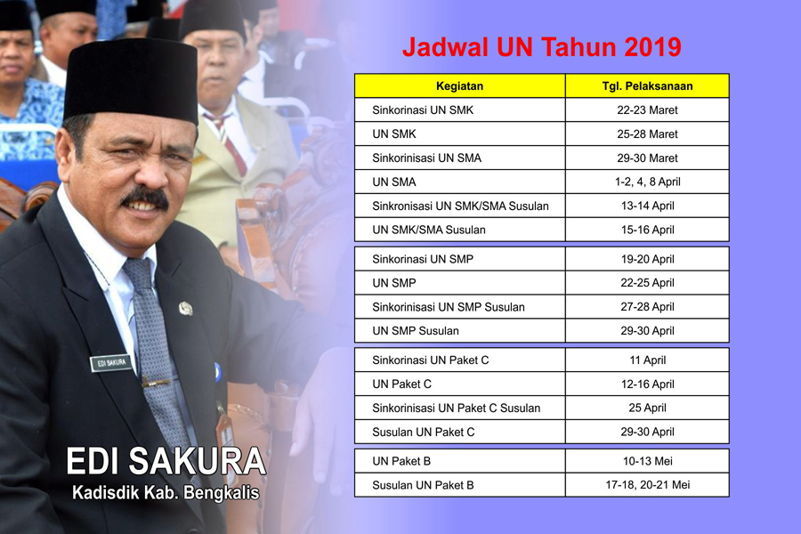 Berubah, Berikut Jadwal UN SMK/SMA dan SMP Tahun 2019