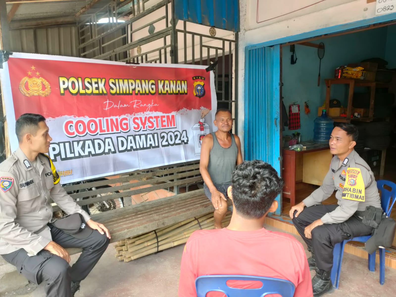 Masyarakat Dan Pemuda Simpang Kanan Diberikan Himbauan Jaga Kamtibmas