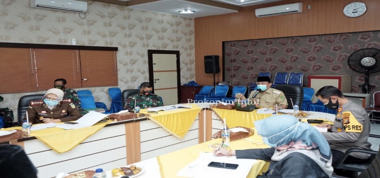 Atasi Timbulnya Konflik di Tengah-Tengah Masyarakat, Bupati Inhil HM.Wardan Pimpin Rakoor Forkopimda