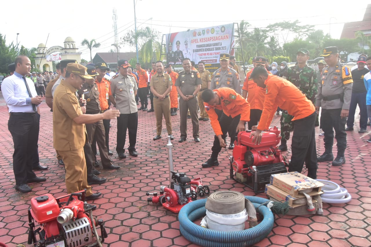 Apel Kesiapsiagaan Penanggulangan Karhutla, BPBD Bengkalis Siap Bersinergi Dengan Setgas Lainnya