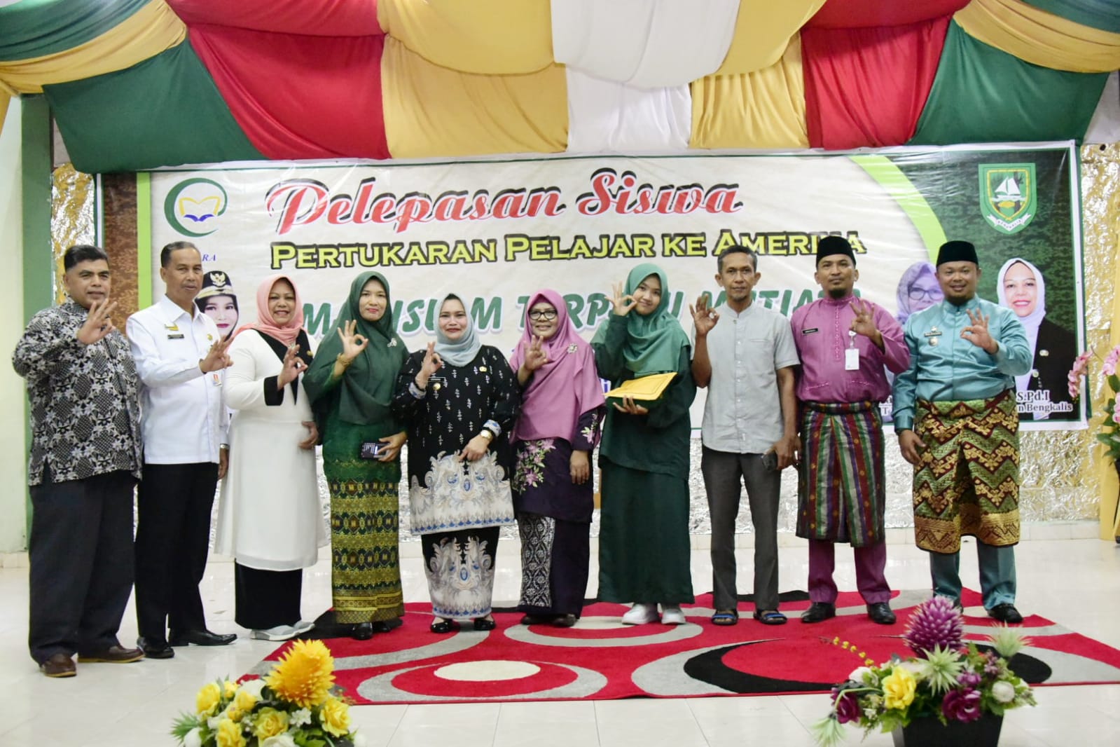 Pertukaran Mahasiswa ke Amerika  Hijri Falisha Naila dapat Pesan Dari Bupati Bengkalis