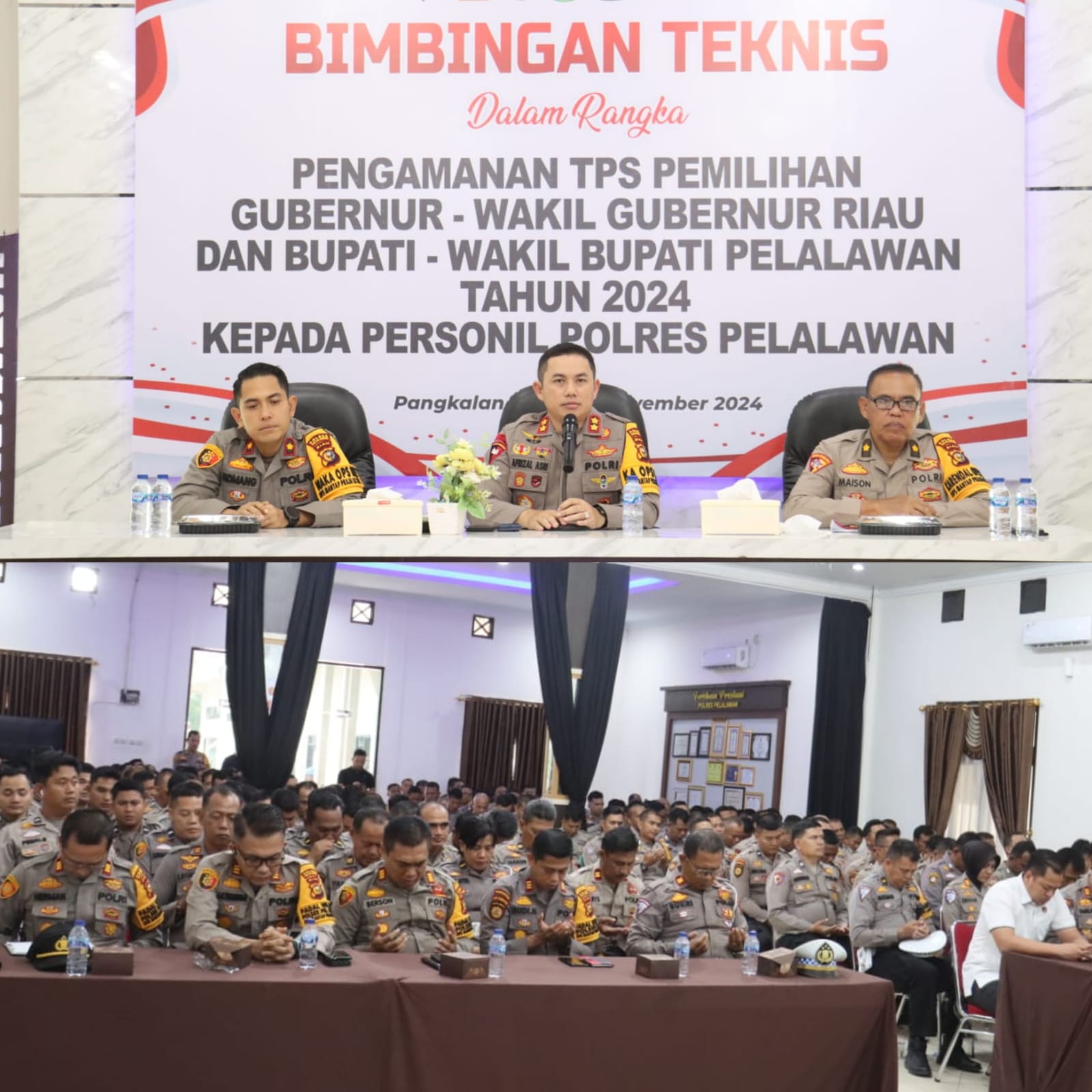 Kapolres Pelalawan Tegaskan Pentingnya Persiapan Matang dalam Pengamanan TPS Pilkada 2024