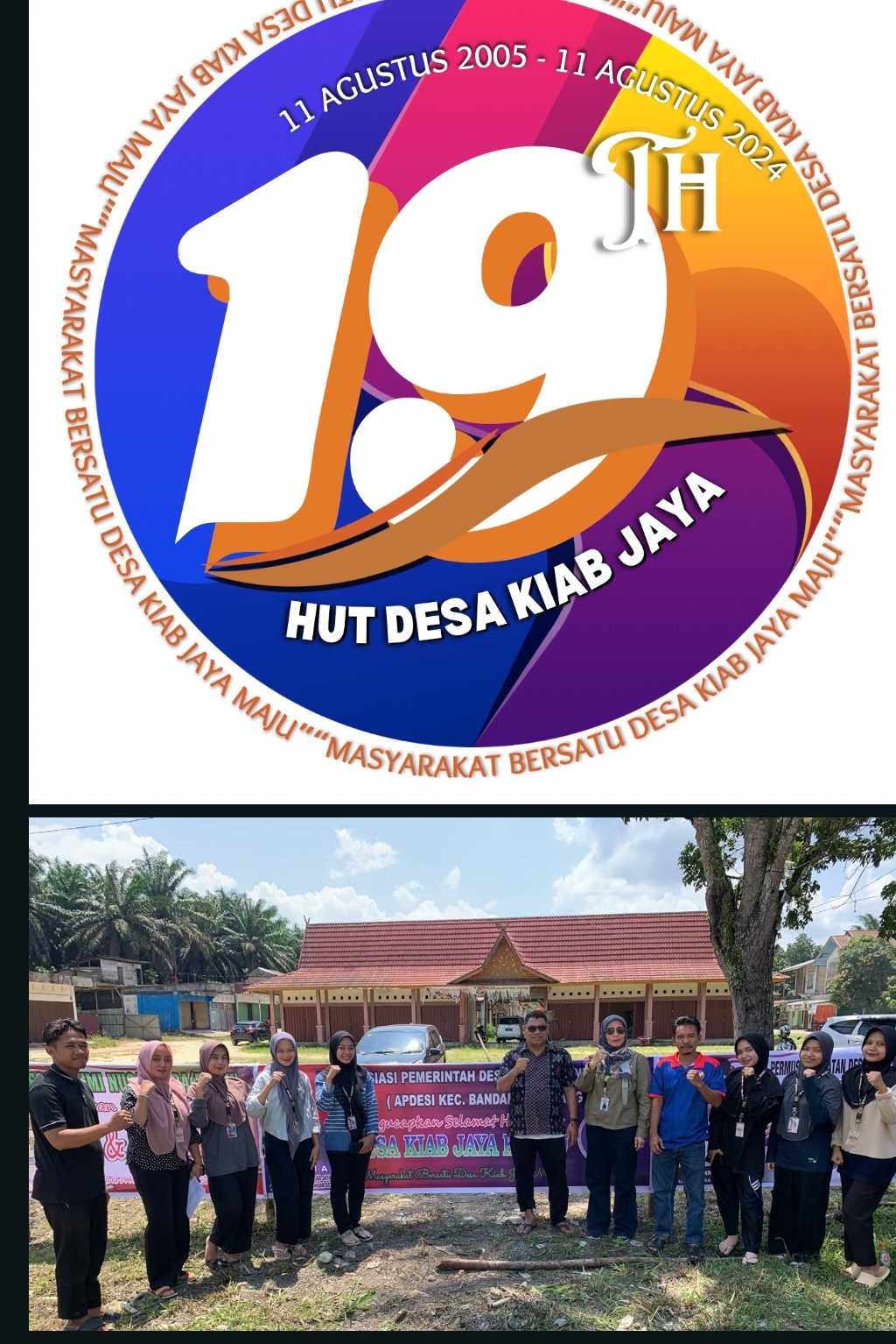 Mahasiswa KUKERTA-MBKM) F- KIP  UNRI Persiapan Hari Jadi Desa Kiab Jaya