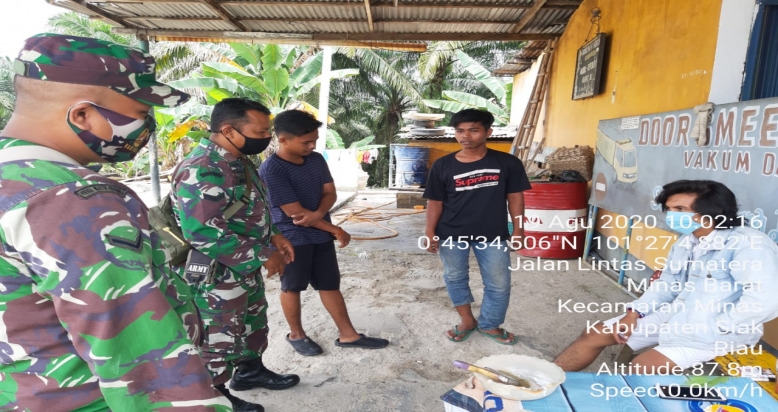 Babinsa Lakukan Pemantauan Objek Vital Nasional di Area 3 Minas Field PT CPI Minas