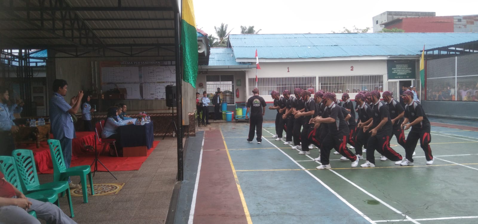 HBP Ke-59, Lapas Kelas IIA Bagansiapiapi Adakan Lomba Yel-Yel Antar WBP