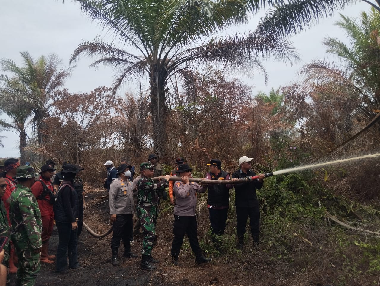 Gerak Cepat Padamkan Karhutla, Sinergi Polda Riau dan TNI Selamatkan Gambut Teluk Meranti