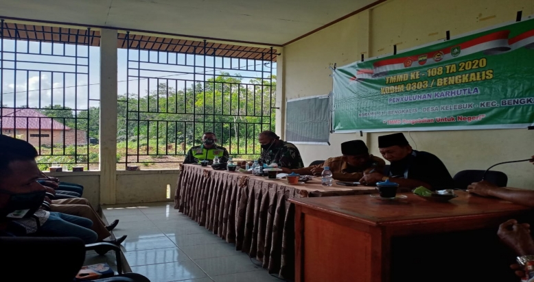 Desa Kuala Alam Sasaran Sosialisasi Penyuluhan Wasbang dan Bela Negara TMMD Ke108 kodim 0303/Bengkalis