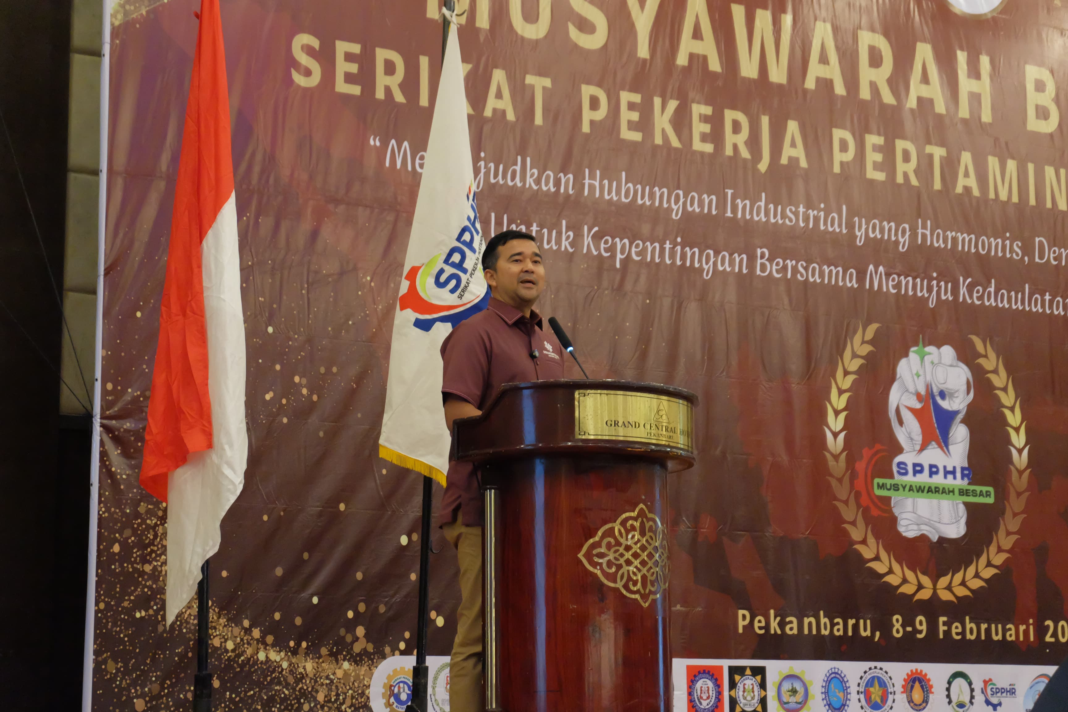 Buka  Musyawarah Besar II Serikat Pekerja Pertamina Hulu Rokan, Ini Harapan Kadisnakertrans Riau