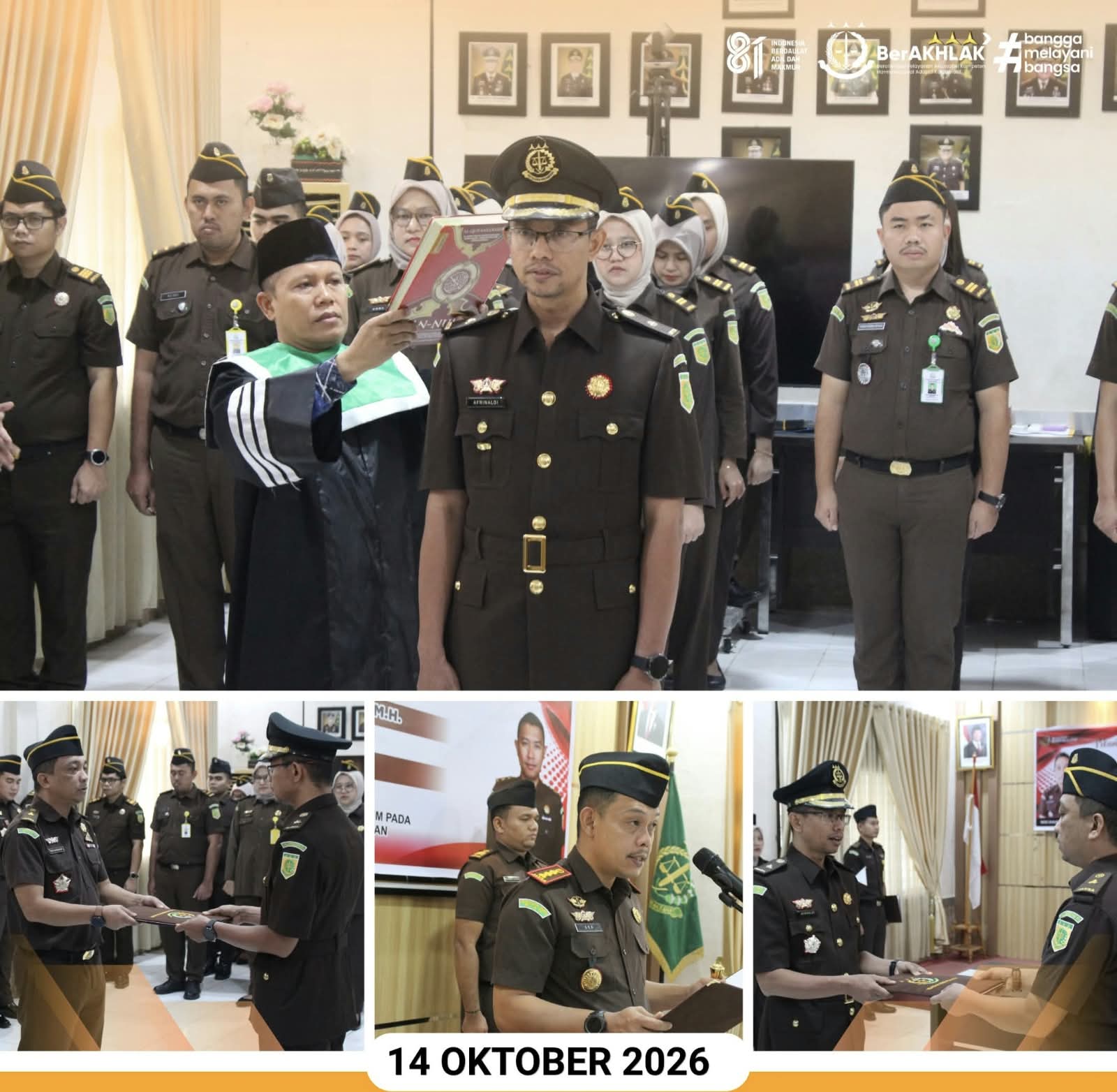 Rezi Dharmawan Promosi Jadi Kacabjari Karimun, Afrinaldi Resmi Jabat Kasi Pidum Kejari Pelalawan