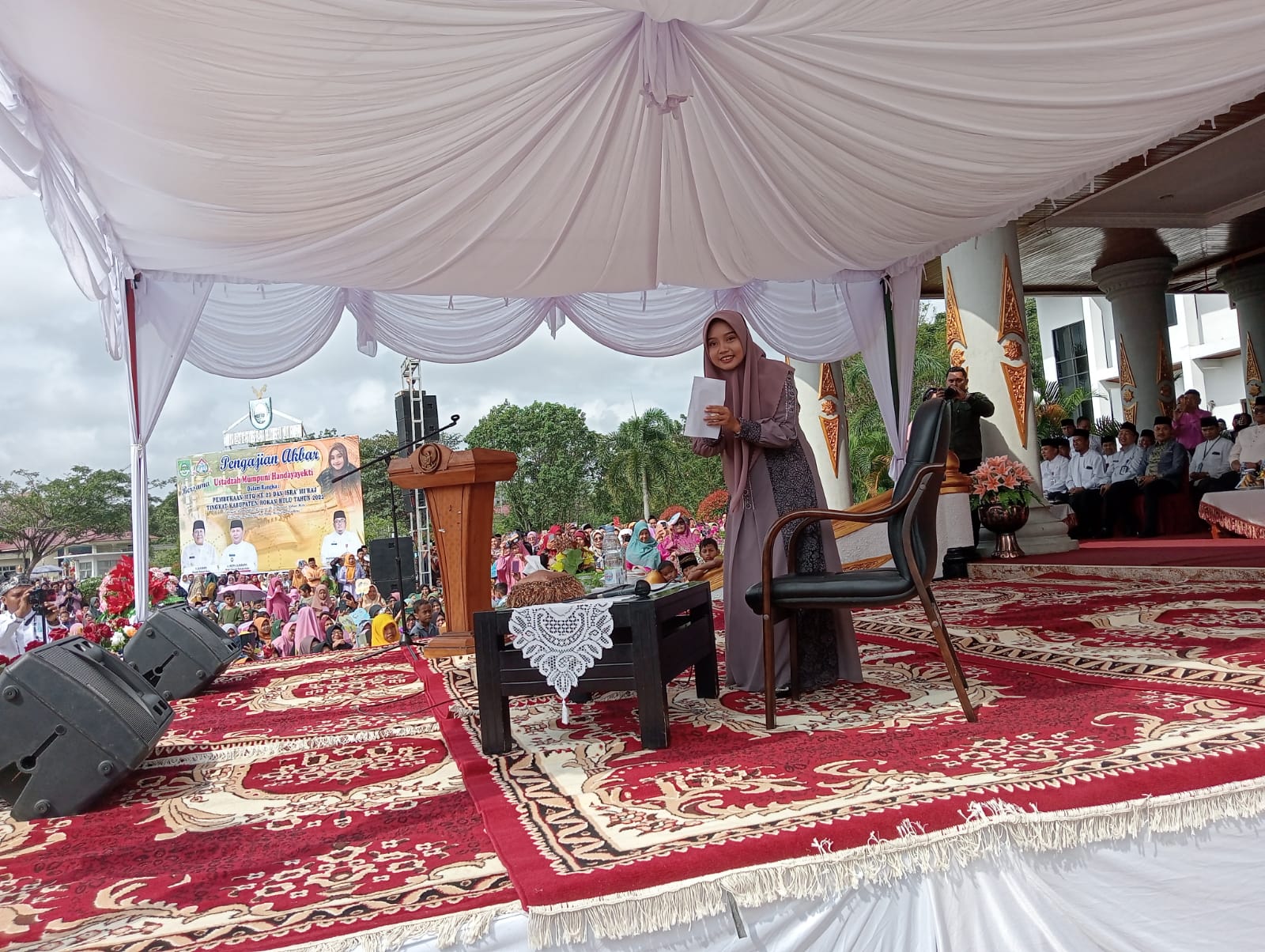 Ribuan Masyarakat Hadiri Tabligh Akbar Isra' dan Mi'raj Bersempena Pembukaan  MTQ ke- XXIII tahun 2023