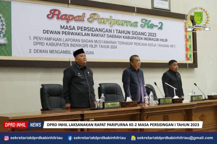 DPRD INHIL Rapat Paripurna Ke-2 Masa Persidangan I Tahun 2023