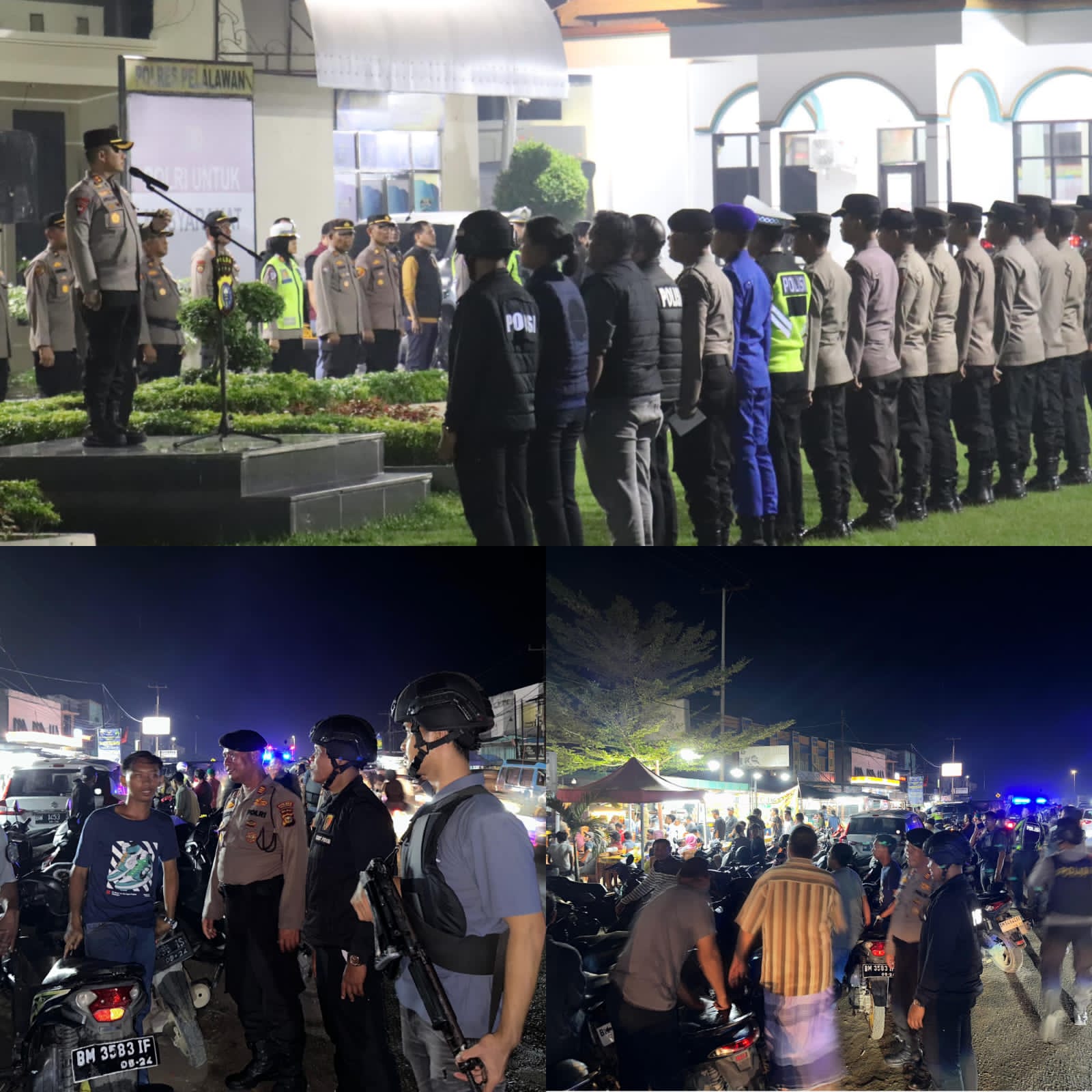 Polres Pelalawan Gelar Patroli Skala Besar Jelang Idul Adha 1446 H