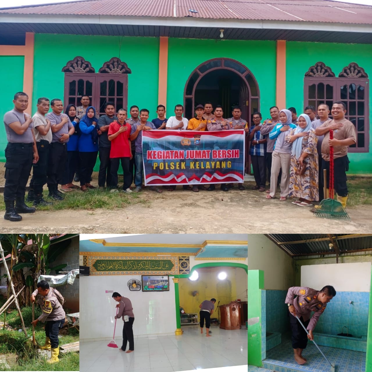 Polsek Kelayang Juber Rumdah di  Mesjid Al-Istiqomah Desa Kelayang Kecamatan Rakit Kulim