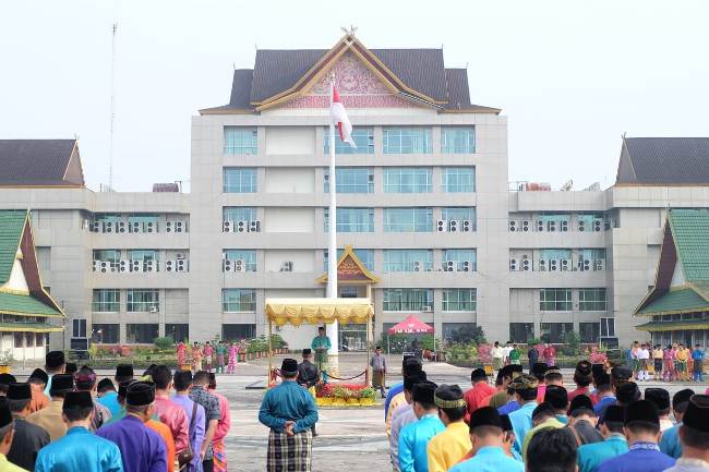 Pemkab Inhil Laksanakan Upacara Peringatan Hari Jadi Provinsi Riau ke-61 