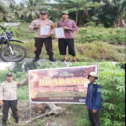 Cegah Karhutla, Polsek Kuala Kampar Intens Patroli dan Sosialisasi Larangan Membakar