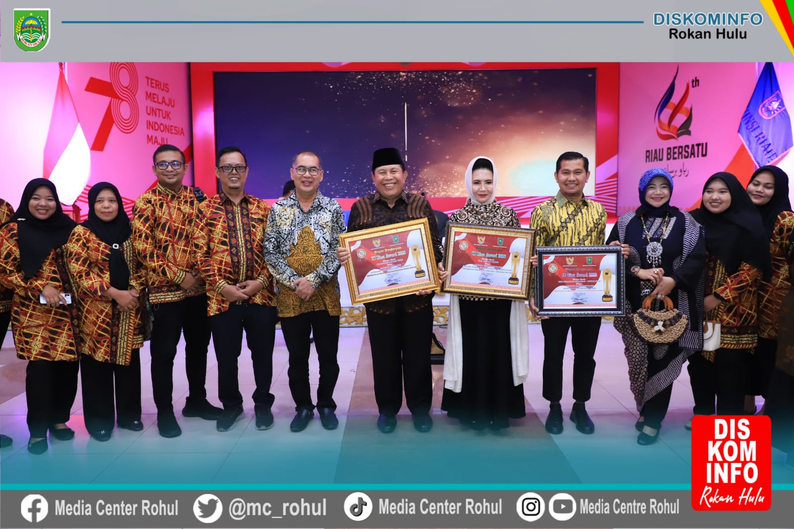 Pemkab Rohul  Terima Anugerah Keterbukaan Informasi 2023