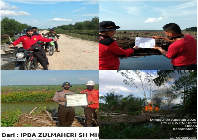  Polsubsektor Pelalawan Lakukan  Pengecekan  Hotspot Termonitor Aplikasi Dashboar Lancang Kuning