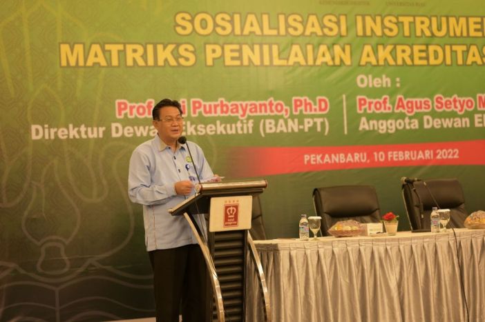 Tima APT UNRI Gelar Sosialisasi Instrumen dan Matriks Penilaian Akreditasi Sembilan Kriteria