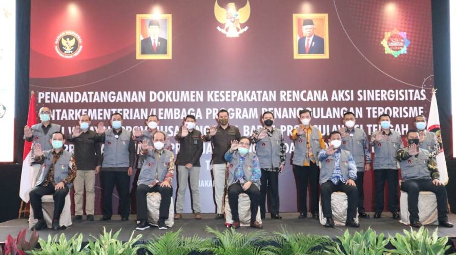 BNPT Gelar Penandatanganan Rencana Aksi Kementerian/Lembaga Tahun 2021