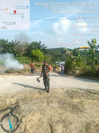 Goro di Kampung Bukit Agung Siak Anggota TNI Ikut Berperan Aktif