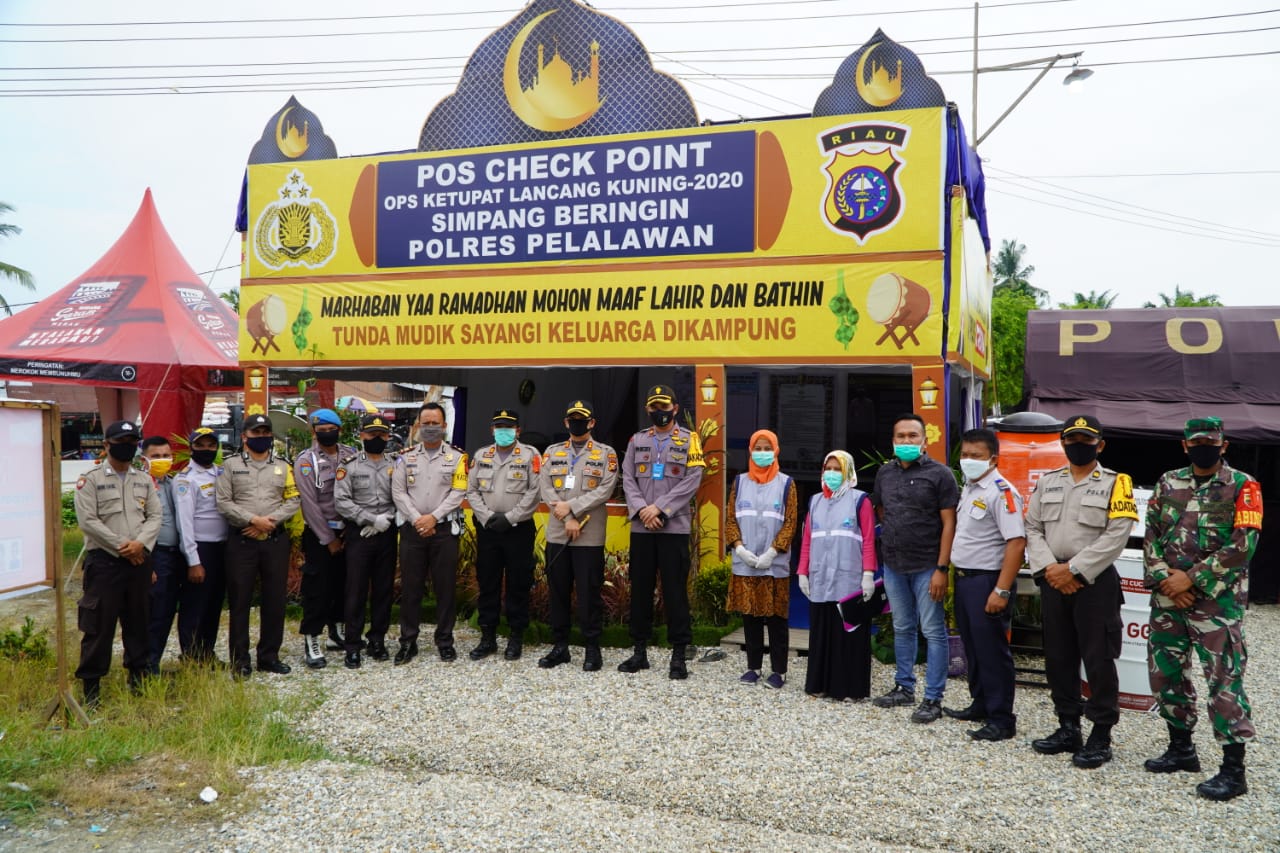Pasca Pandemi COVID-19 Kapolres Pelalawan Pimpin Apel PAM Takbiran 1441 H