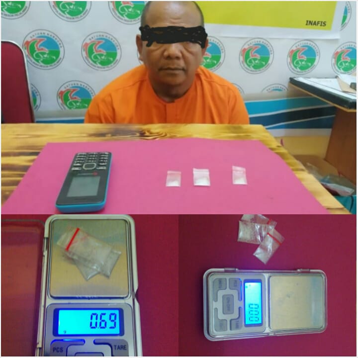 Satres Narkoba Ringkus Terduga Narkoba di Bengkel KM 02 Jalan Koridor RAPP