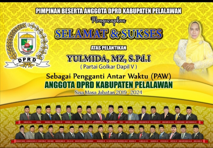 Yulmida Resmi Menjadi  Anggota DPRD Pelalawan Menggantikan Adi Sukemi