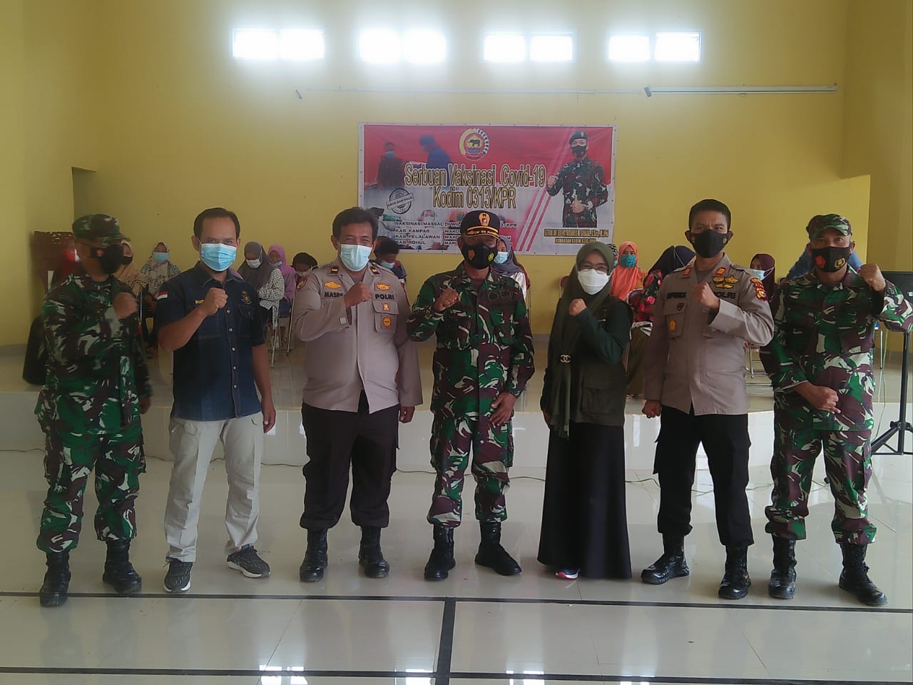 Kodim 0313/KPR Gelar Serbuan Vaksinasi  COVID-19 di Ukui