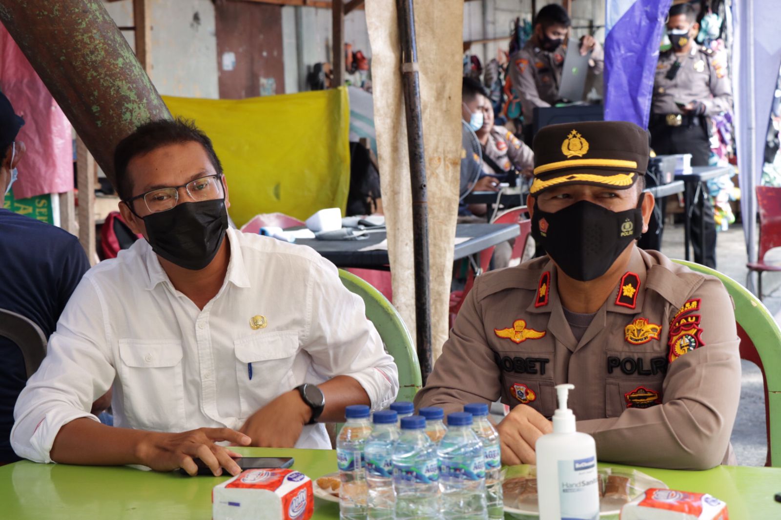 Polres Meranti Gelar Vaksinasi Covid-19 di Pasar, Sasar Pedagang dan Pengunjung