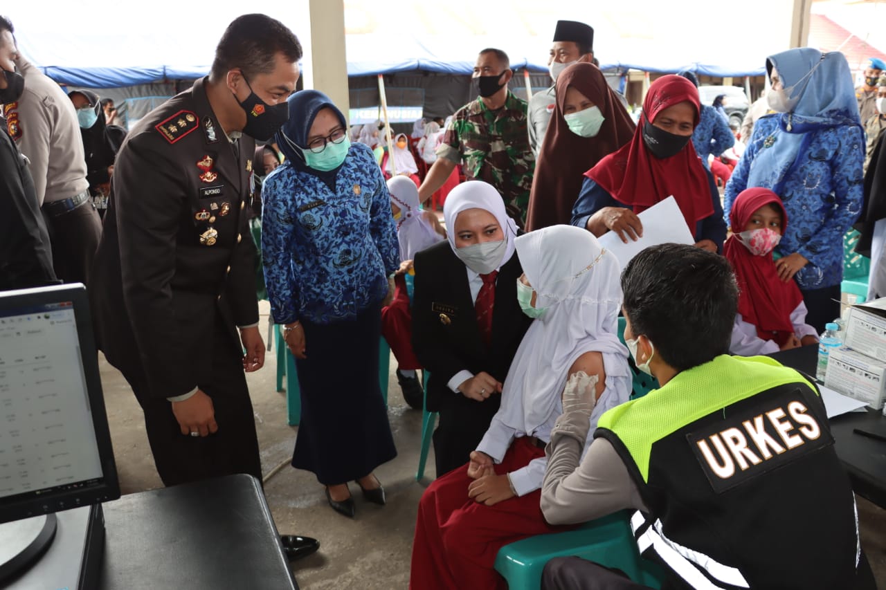 Polres Inhu Launching Vaksinasi Merdeka