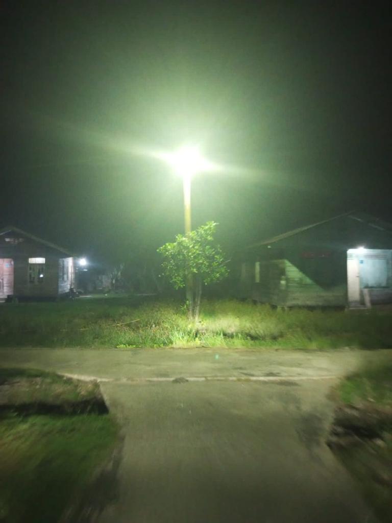 Bantu Penerangan Jalan, PT  ITA Berkolaborasi dengan Pemdes Bagan Melibur
