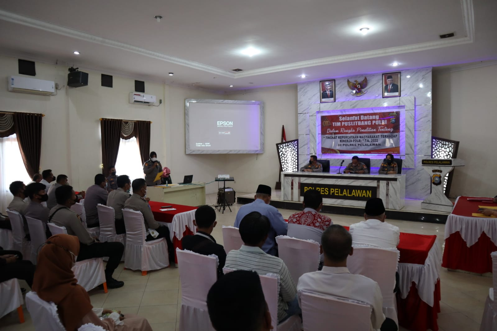 Tim Puslitbang Polri Cek Data dan Fakta Pelayanan Polres Pelalawan