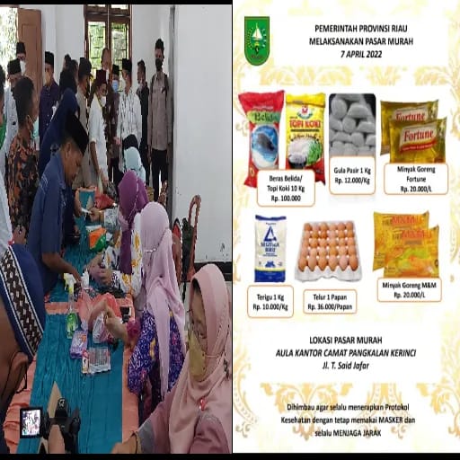 Disperindagkop Riau Gelar Pasar Murah di Pangkalan Kerinci