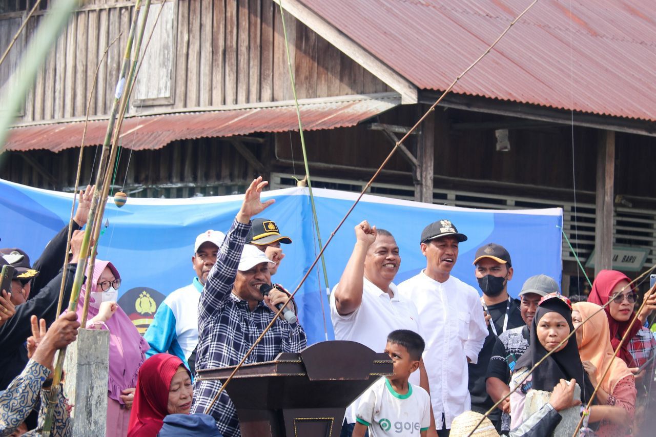 Wabup Bagus Santoso Sambil Mancing Dorong Desa Mandiri